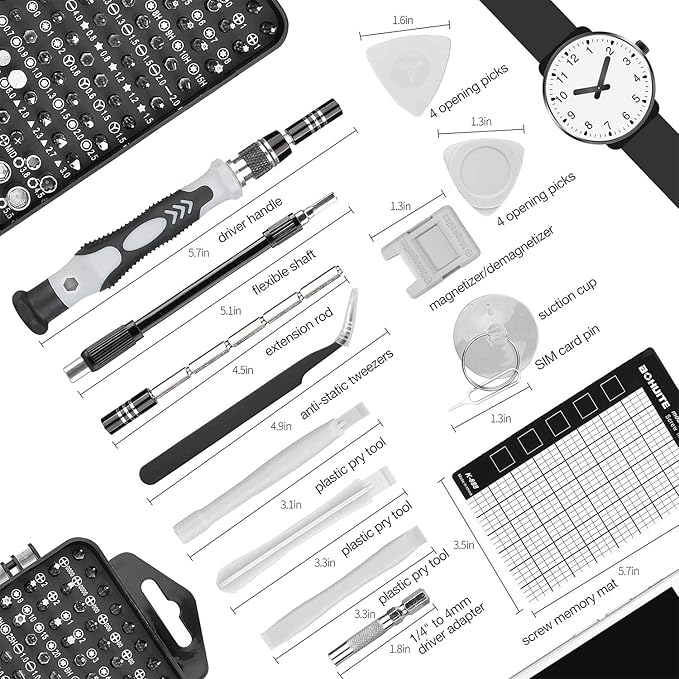 Hautton Mini Precision Screwdriver Set, 118 in 1 Magnetic Gadgets